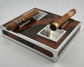 Luxus Zigarren-Aschenbecher aus Aluminium & Epoxidharz in Havana Bronze / Bronze Brown