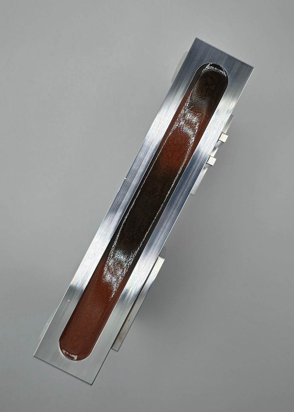 Luxus Zigarren-Aschenbecher aus Aluminium & Epoxidharz in Havana Bronze / Bronze Brown