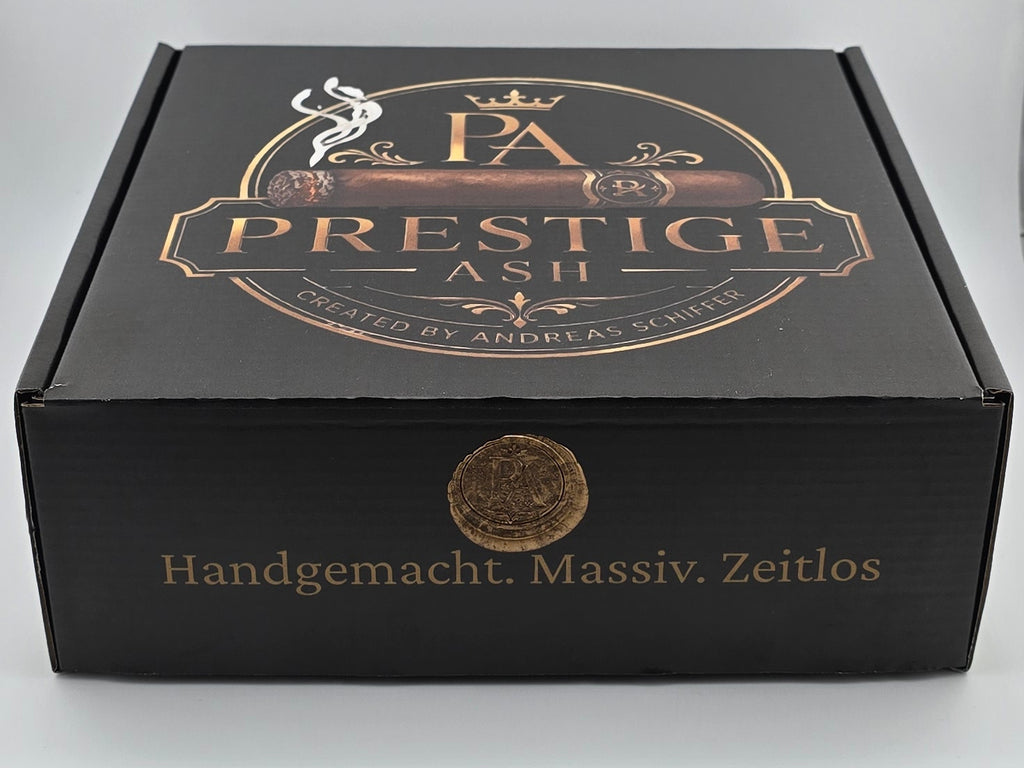 Luxus Zigarren-Aschenbecher aus Aluminium & Epoxidharz in Havana Bronze / Bronze Brown