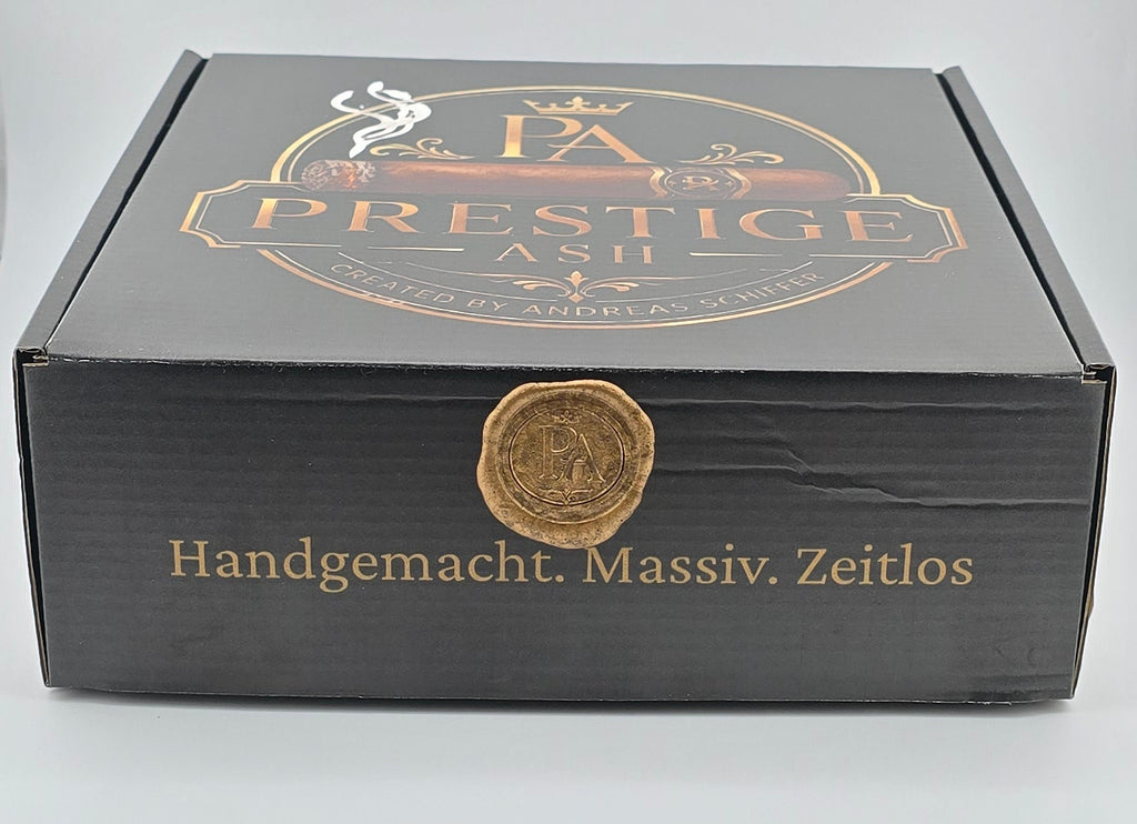 Luxus Zigarren-Aschenbecher aus Aluminium & Epoxidharz in Havana Bronze / Bronze Brown