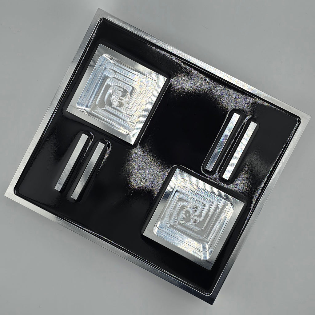 Luxus Zigarren-Aschenbecher aus Aluminium & Epoxidharz in Deep Black