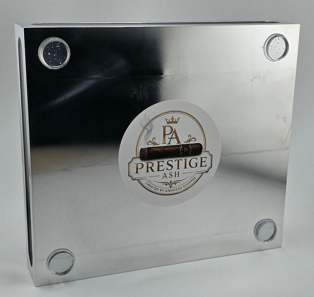 Luxus Zigarren-Aschenbecher aus Aluminium & Epoxidharz in Deep Black