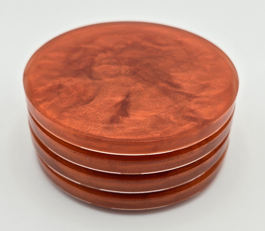 4 Untersetzer – Epoxidharz & Metallicpigmenten