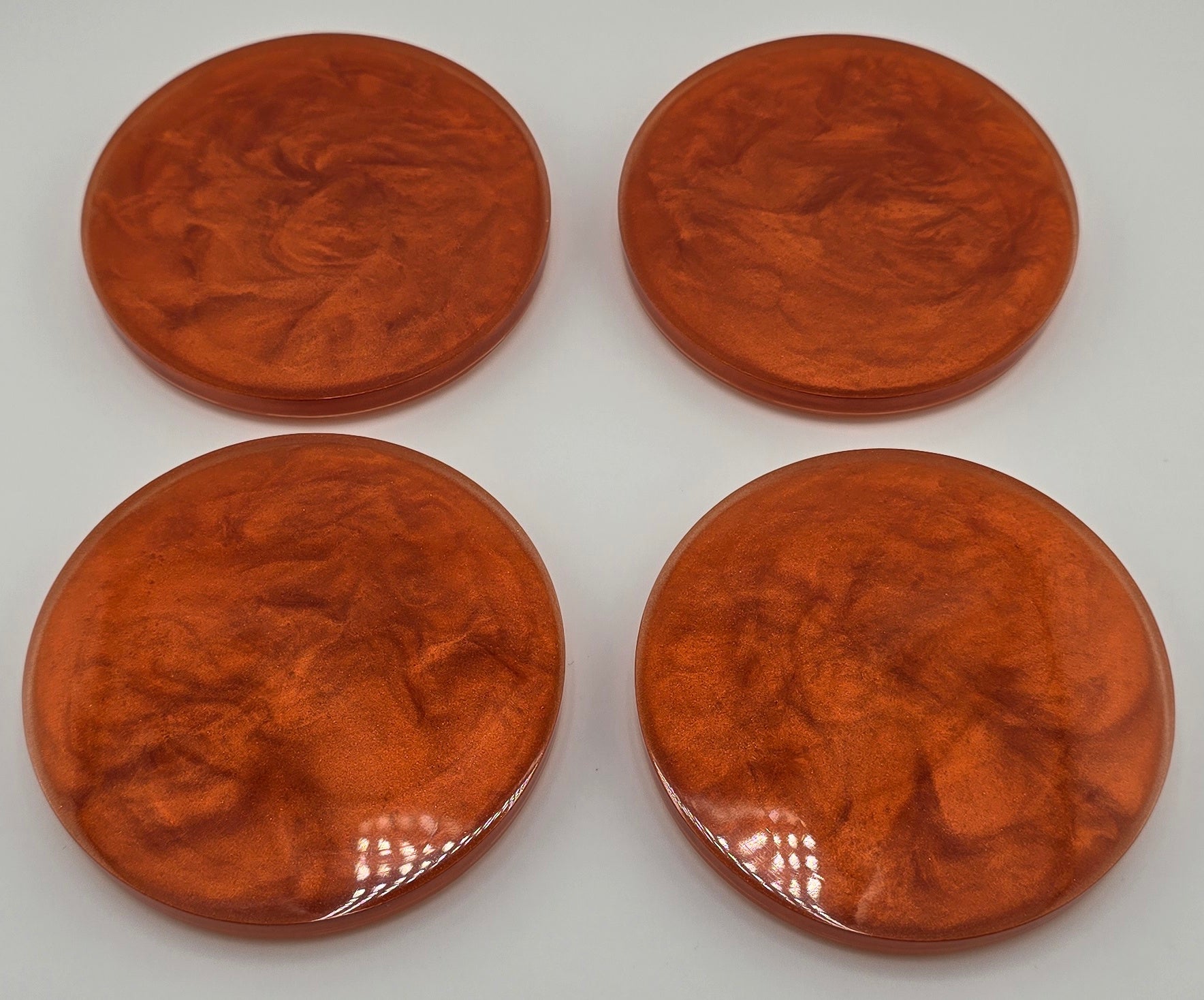 4 Untersetzer – Epoxidharz & Metallicpigmenten